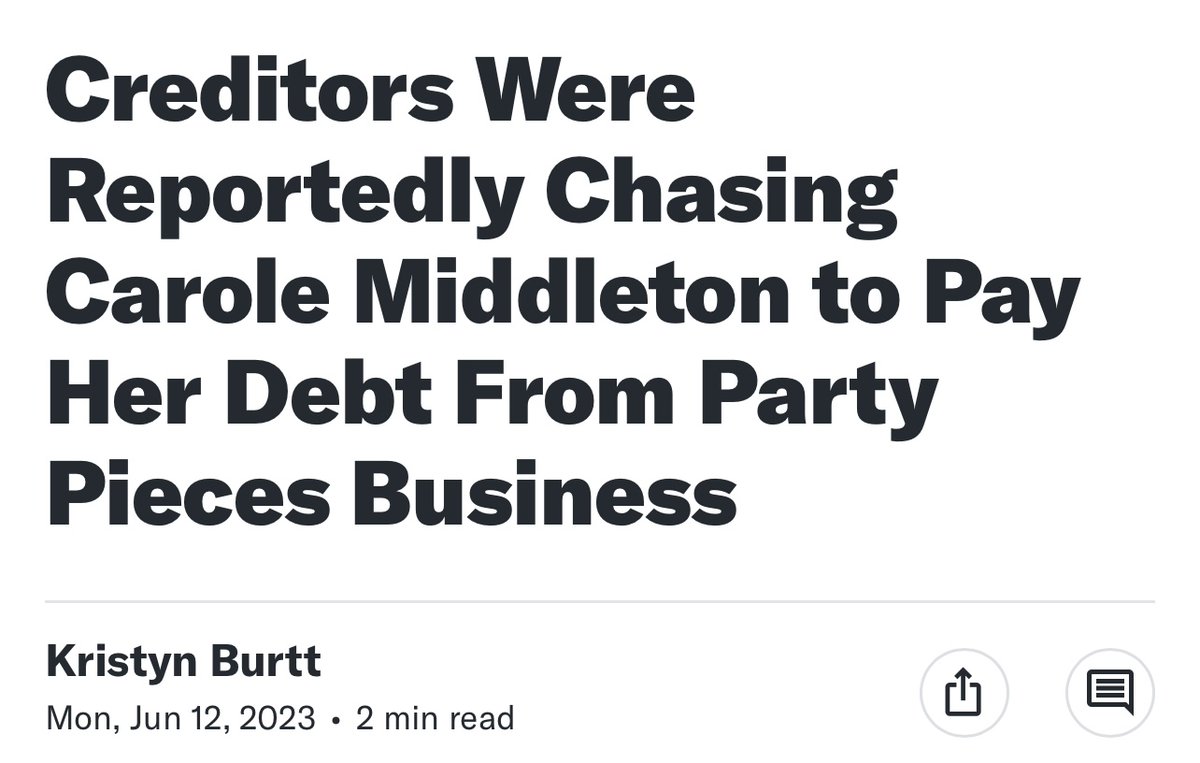 Marrrrcussss's tweet photo. @KaiseratCB Why does Kate Middleton want folks to stop saying “Middleton?” Is it because her mother Carole Middleton still owes vendors money from her failed business? #middleton https://t.co/7k7r4pO7iG