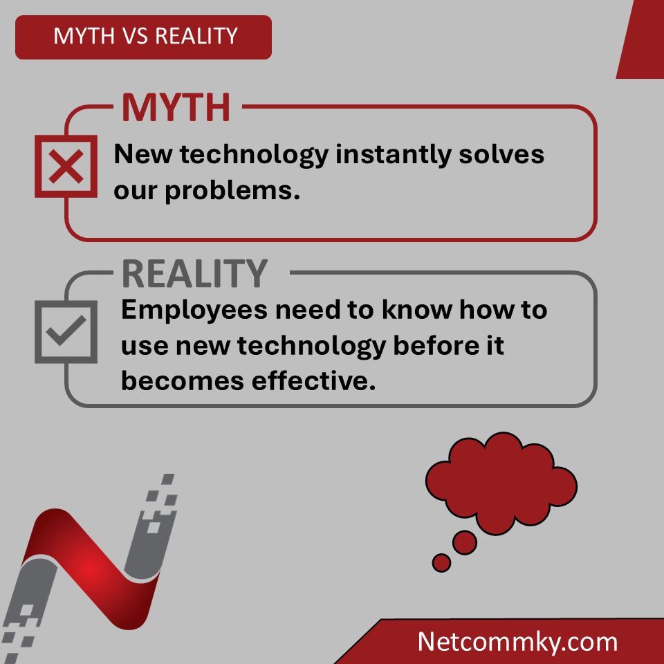 netcommky's tweet photo. New technology doesn't solve every problem. Good processes and proper training make the difference.
#BusinessGrowth #Technology https://t.co/CSHxEV2nRL