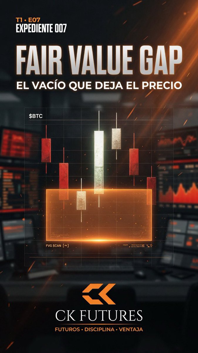 Raybel's tweet photo. Hay traders que ven un FVG y esperan que el precio vuelva sí o sí.

Ahí empieza el problema.

Un Fair Value Gap no predice el futuro. Es una pieza más del contexto que dejó el precio. 📊 @CKFutures_ https://t.co/wAgKxyzmar