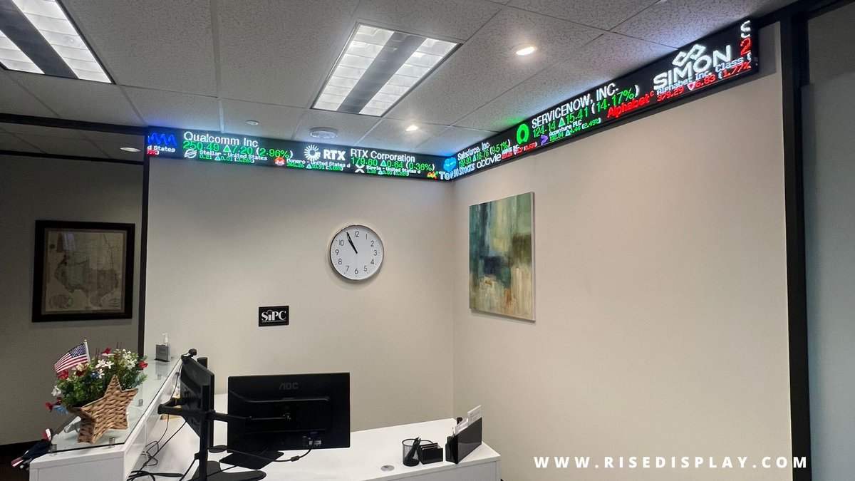 risedisplay's tweet photo. Wilson Wealth Advisors 48 Pixel Twin Cornered Finance Ticker.
@wilsonwealthadvisors 
#riseticker
See more ticker install photos at https://t.co/x3rLXfWc6d https://t.co/dBfsxuHVKM
