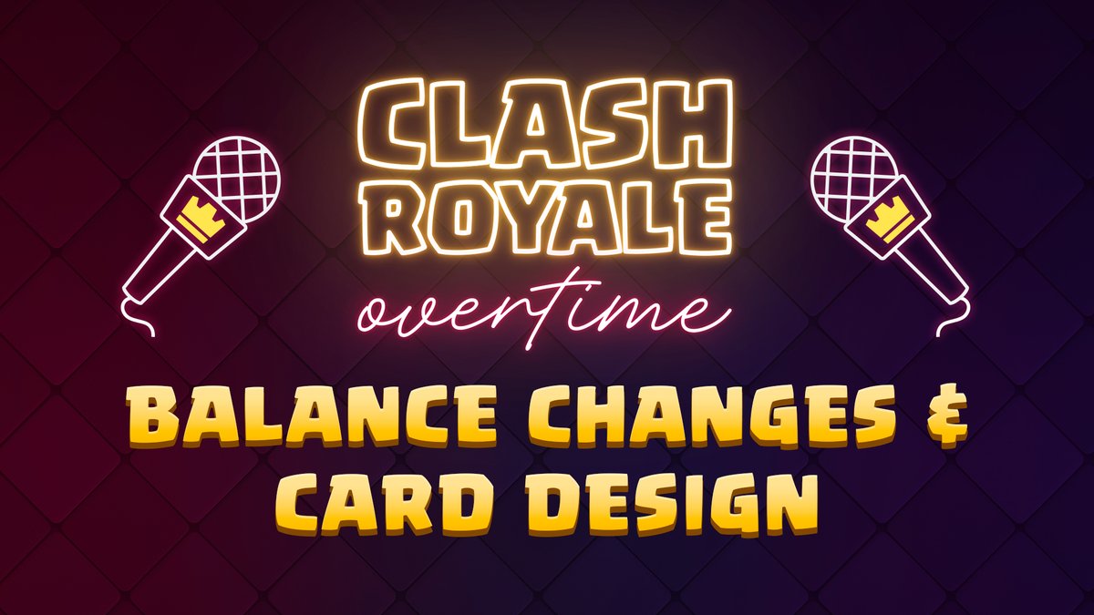 ClashRoyale's tweet photo. Clash Royale Overtime is back for Episode 2! 📷

This time, we’re talking Balance Changes &amp; Card Design.

We’ll have some special guests joining us and we want YOUR questions.

Drop them below 👇 We’ll do our best to answer as many as we can! https://t.co/NjVnBWXy3s