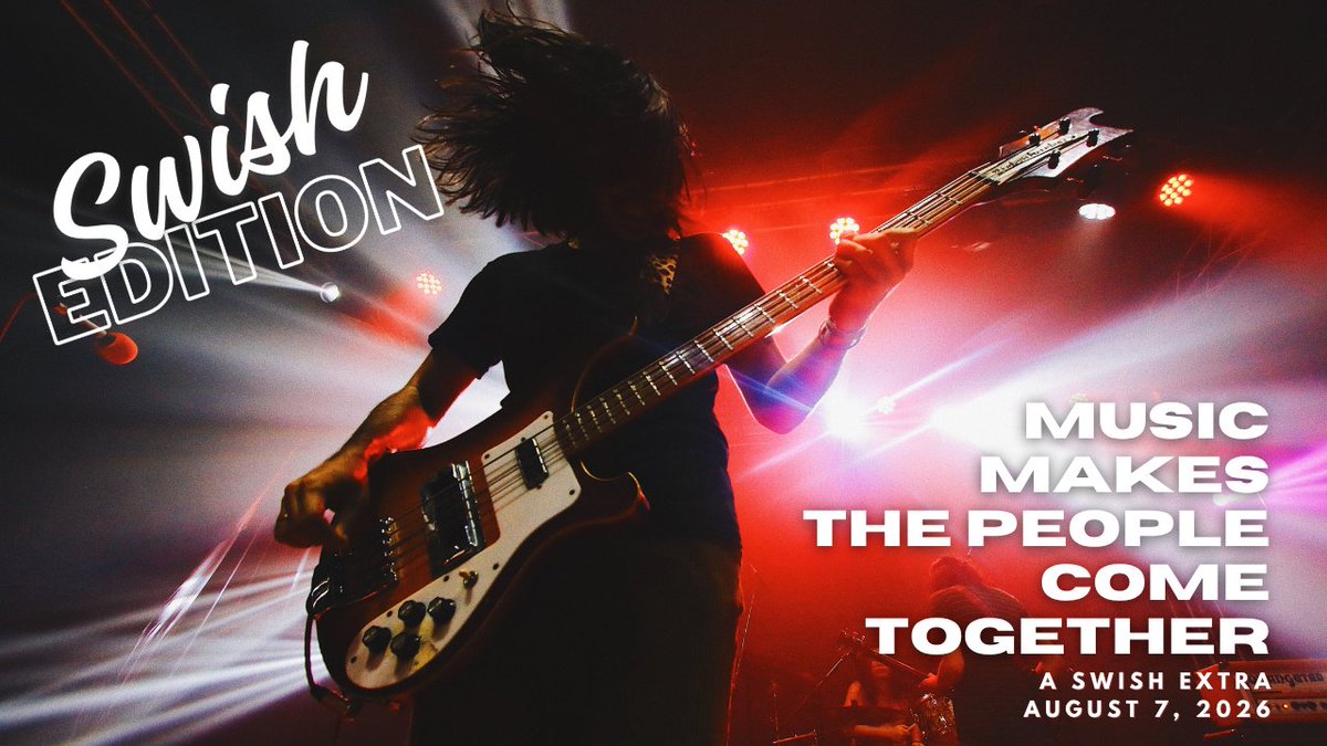 swishedition's tweet photo. Grab your ticket and your favorite tour t-shirt and join Scott and Robbie on this deep dive into their decades of live concert going! From the very best, to the worst, and everything in between, they’re discussing Aerosmith, Taylor Swift, The B-52s, Cher, Madonna, Ricky Martin, Fleetwood Mac, the Backstreet Boys, No Doubt, and Whitney Houston…among many, many others.  

This Swish Extra is titled, “Music Makes the People Come Together,” and it’s a bonus episode for August 7, 2026.  

Stream, download, and/or subscribe to the audio version of the show on most popular podcast apps and sites, such as Spotify, iHeart, Apple Podcasts, and Amazon. Alternatively, every audio episode produced since 2018, is available at https://t.co/jGGBUspORk.  

And don’t forget that we also have a VIDEO version available on YouTube so you can see our handsome faces. You should check out the full episode today!