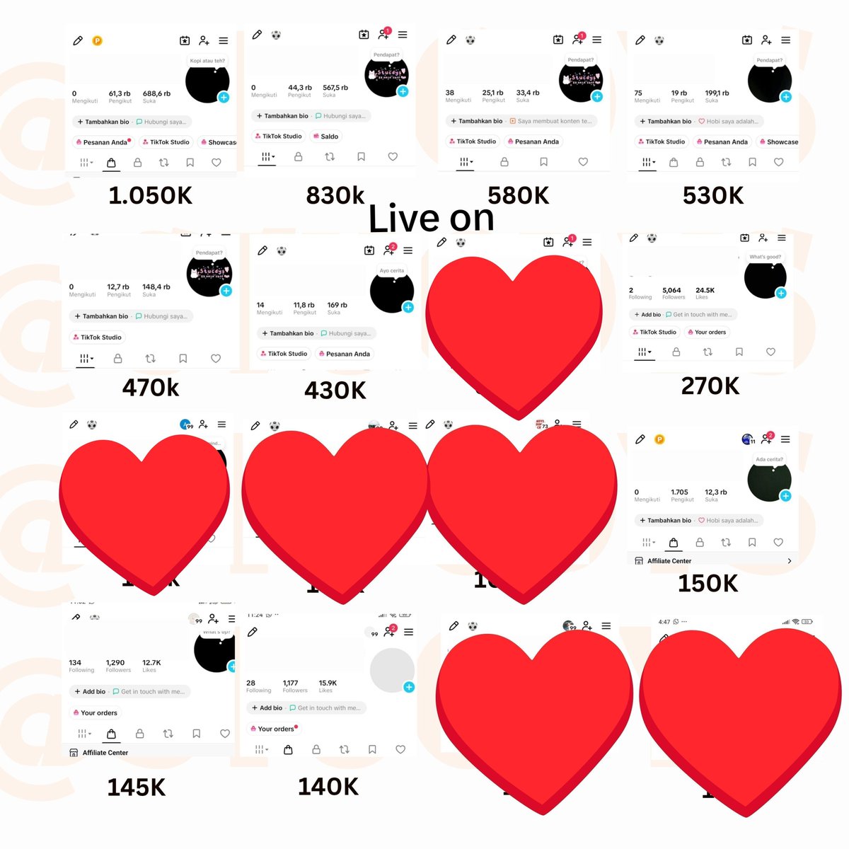 stucdys2's tweet photo. @kulinsr @flashbaee Aku jual akun tiktok kaa https://t.co/ntAC8sMm30