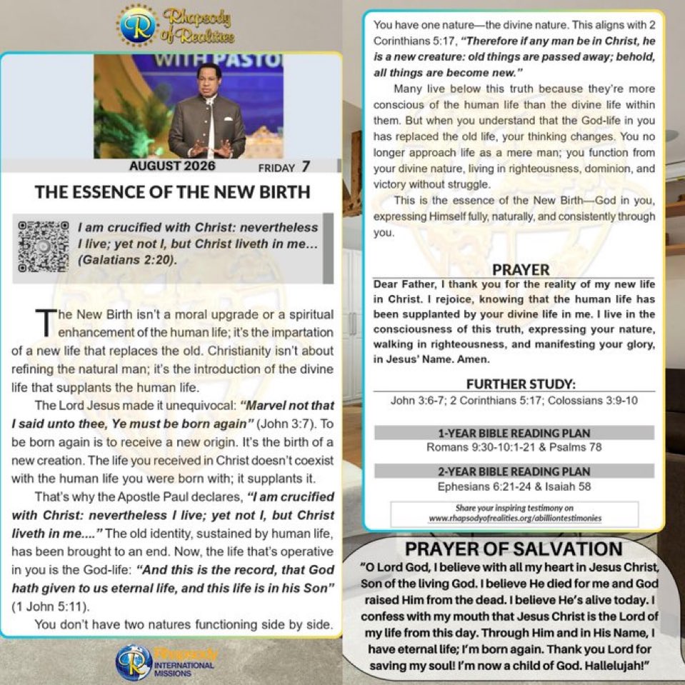 Godwin1533's tweet photo. #readrhapsody
#dailydevotional

The Essence Of The New Birth https://t.co/ir2yujs8wc