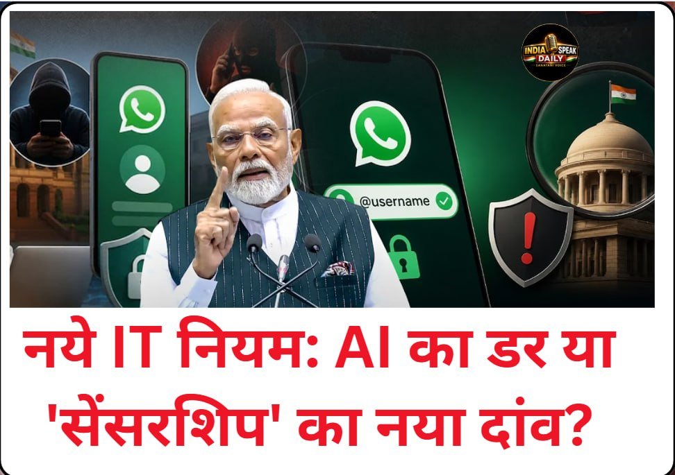 IndiaSpeakISD's tweet photo. इलेक्ट्रॉनिक्स और सूचना प्रौद्योगिकी मंत्रालय (MeitY) द्वारा जारी नए प्रेस नोट और आईटी नियमों में किए गए हालिया संशोधनों ने भारत के डिजिटल स्पेस में एक बड़ी हलचल पैदा कर दी है...पूरी खबर का लिंक 👇

https://t.co/1b4DMOvDnp https://t.co/vbs7hrBlht