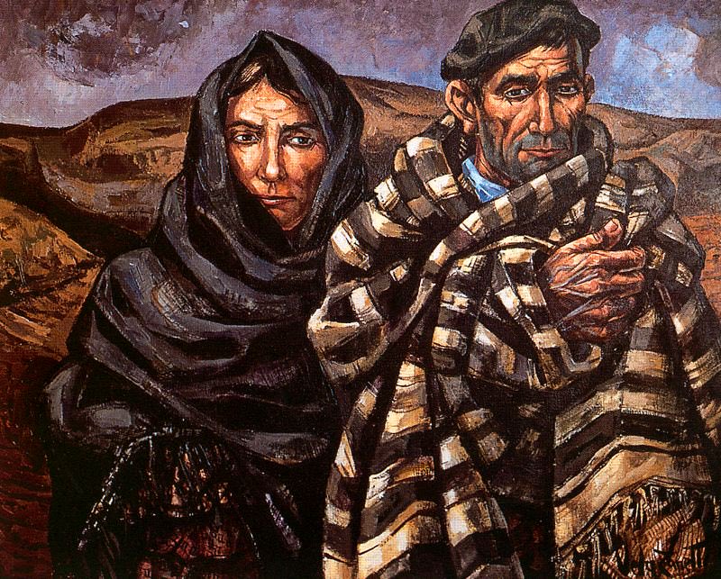 Daviddcoba's tweet photo. José Vela Zanetti (Milagros, Burgos, 1923 – Madrid, 1999): el pintor de los pastores y campesinos con manta. Pasó de pintar un mural en el edificio de la ONU de Nueva York a su Milagros (Burgos) natal para seguir pintando y retratando a sus paisanos. https://t.co/pdIXlsihgC