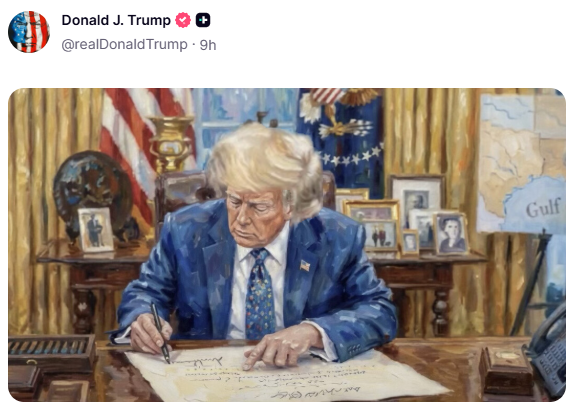 7tyfour's tweet photo. @GuntherEagleman History in the making: The first presidential hair piece lease agreement has been signed. 📜✍️👱♂️#DonaldFirst #Satire #HairForceOne https://t.co/AsECU0Cdqw