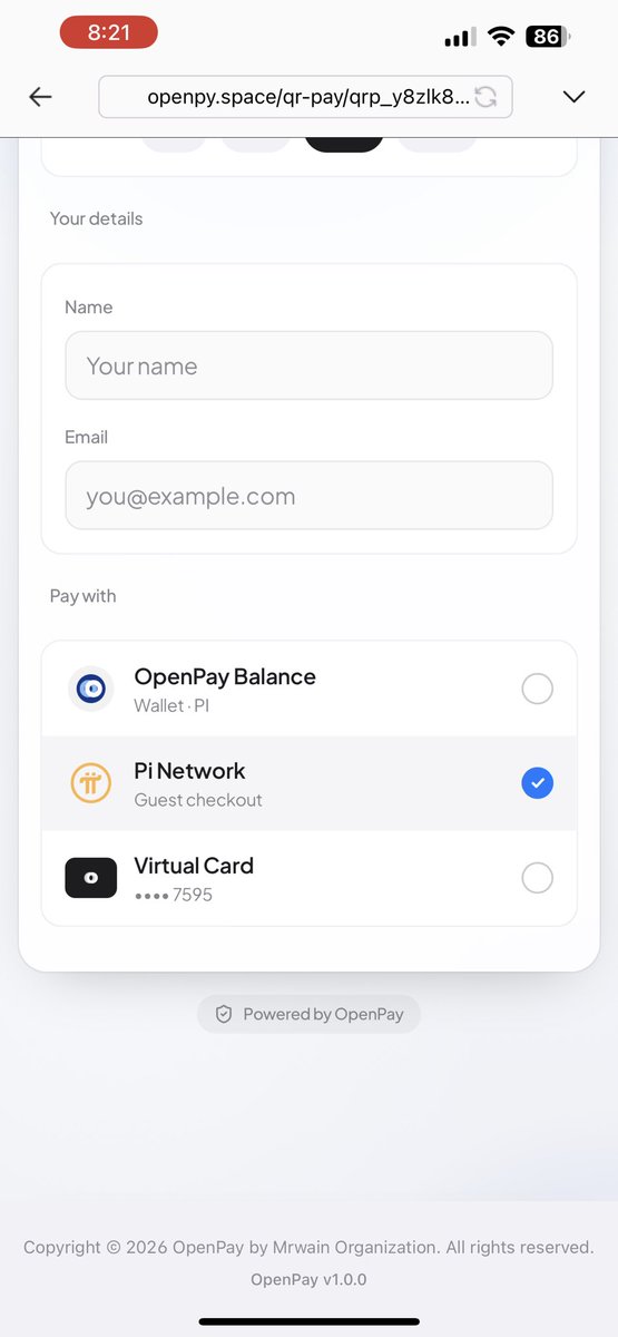 OpenPayTeam's tweet photo. OpenPay QR Pay is Here @PiCoreTeam 

Introducing OpenPay QR Pay — a fast, secure, and seamless way to accept and make payments across the Pi Network.

Inspired by the simplicity of Apple Pay, OpenPay QR Pay delivers a modern checkout experience designed for Web3 commerce.

Features:
• Generate and share payment QR codes instantly
• Scan to pay in seconds
• Accept Pi, OpenPay Wallet, and supported payment methods
• Secure merchant checkout with digital receipts
• Fast, simple, and frictionless payments

OpenPay QR Pay is helping power the next generation of digital payments in the Pi ecosystem.

Learn more:
https://t.co/7w8xVWfVtm

Read the announcement:
https://t.co/HwgssBRH1n

App:
https://t.co/Xv007Cb1dZ

Tip me in Qr Pay Actual Demo https://t.co/Fcy8AQNYaB

#OpenPay #PiNetwork #QRPay #Web3 #DigitalPayments #Fintech #PayWithPi