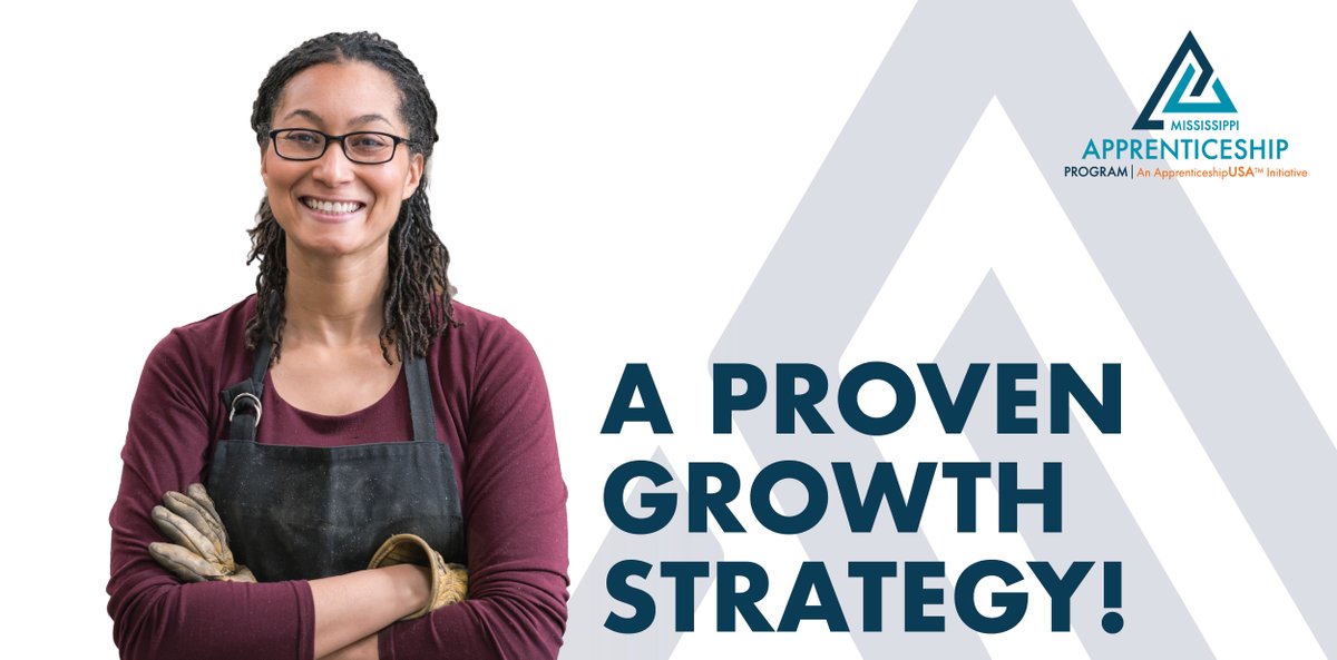 ApprenticeMS's tweet photo. Struggling to find workers with the right skills? Build your own talent pipeline with a customized Registered Apprenticeship program tailored to your company's needs. Learn more: https://t.co/OSgvTNkBow #MSApprenticeship #WorkforceDevelopment https://t.co/pZbVEIKSz7