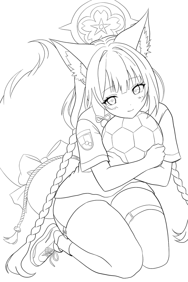 AomiYH's tweet photo. 線画までは完成してるのですが、色が決まらないんですよね…こんな感じで行こうかな？全体的に薄すぎる気もしますが… https://t.co/wHkIyM2BNR