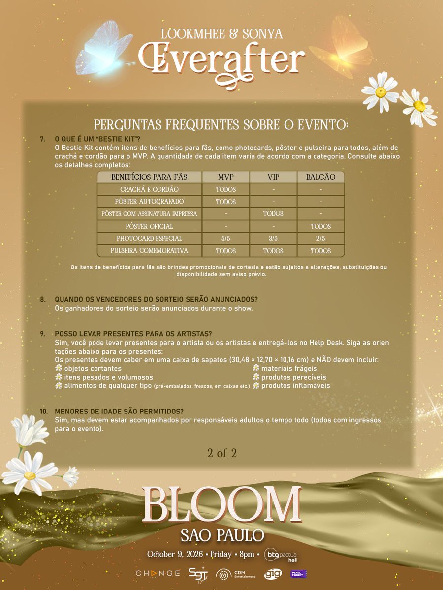 cdmentph's tweet photo. Besties do Brasil 🇧🇷

Confiram as FAQs abaixo e já comecem a se preparar para a venda de ingressos do #LMSYBloomInSãoPaulo 🌼

Os ingressos estarão à venda no dia 10 de agosto de 2026, às 15h (BRT), pelo https://t.co/jzk9reNQYb 🎟️

#LMSYEVERAFTER
#LMSYBloomInSãoPaulo
#LookmheeSonya