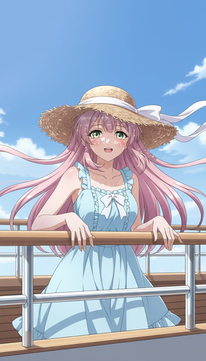 miakokaulitz's tweet photo. Eshean: "Woo-hoo! This is the best vacation of my life!"

Concept: Hot Summer
Base: AI 
Refinement: Hand-painted eyes and highlights on the face
Type: Edit

#AIillustration #AIart #AIArtistCommunity #LangrisserMobile #Langrisser https://t.co/yOhYyUnqng