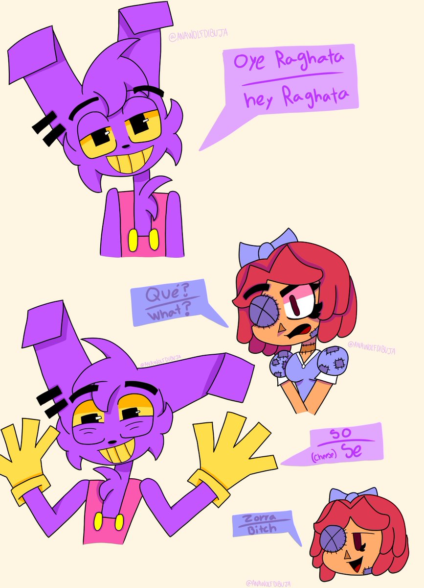 ANAWOLFDIBUJA's tweet photo. A comic from Digital Circus, I couldn't find the creator, sorry.

#jax #ragatha #digitalcirco #art https://t.co/ADZlTwnLen