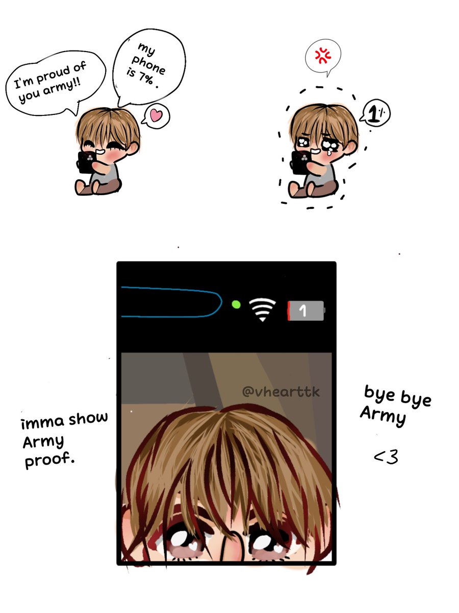Vhearttk's tweet photo. 1% charge boy 🤏🏻🥺

#btsfanart #BTSV #v https://t.co/5nLcKa0zGu