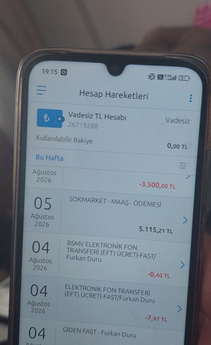 sonof_cooger's tweet photo. Hakkedilen Ücret 9805 yatan para 5 bin sayın çalışma bakamım @isikhanvedat @bekir_kaplan ilgili market zinciri için gereğinin yapılmasını arz ederim @SokMarketler @SokMarketlerMH @UgurrDemirel @sokmarketaktuel https://t.co/0Rcda5ABt5
