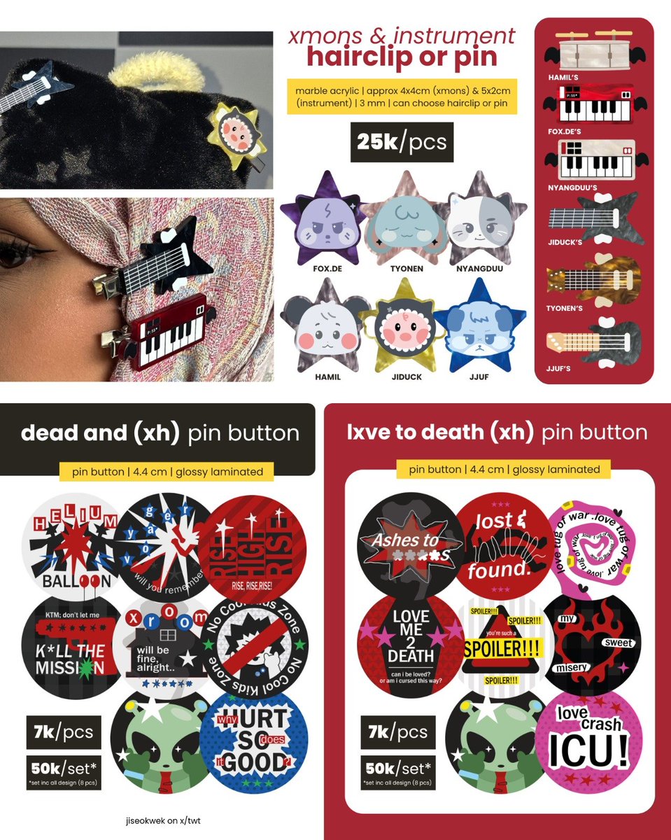 jiseokwek's tweet photo. Fanmerch Pre-Order
by jiseokwek ⭐

🗓 aug 7 - 17, 2026
🗞 xdinary heroes, kickflip !!!
🗂 instrument keychain, pin buttton, sticker, hairclip, etc.
📍bogor, ina 🇮🇩

order here: https://t.co/eWvtfrfvpr
WW/GO order kindly DM me!

[ rt &amp; like are really appreciated 🫶 ] https://t.co/cpzGl25l3E