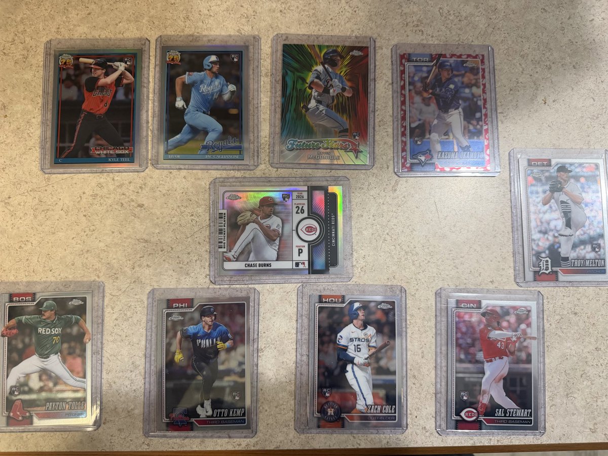 symtecz's tweet photo. Opened two 2026 Topps Chrome Blaster Boxes (my first signature card also!) https://t.co/RCDnpEWgZx