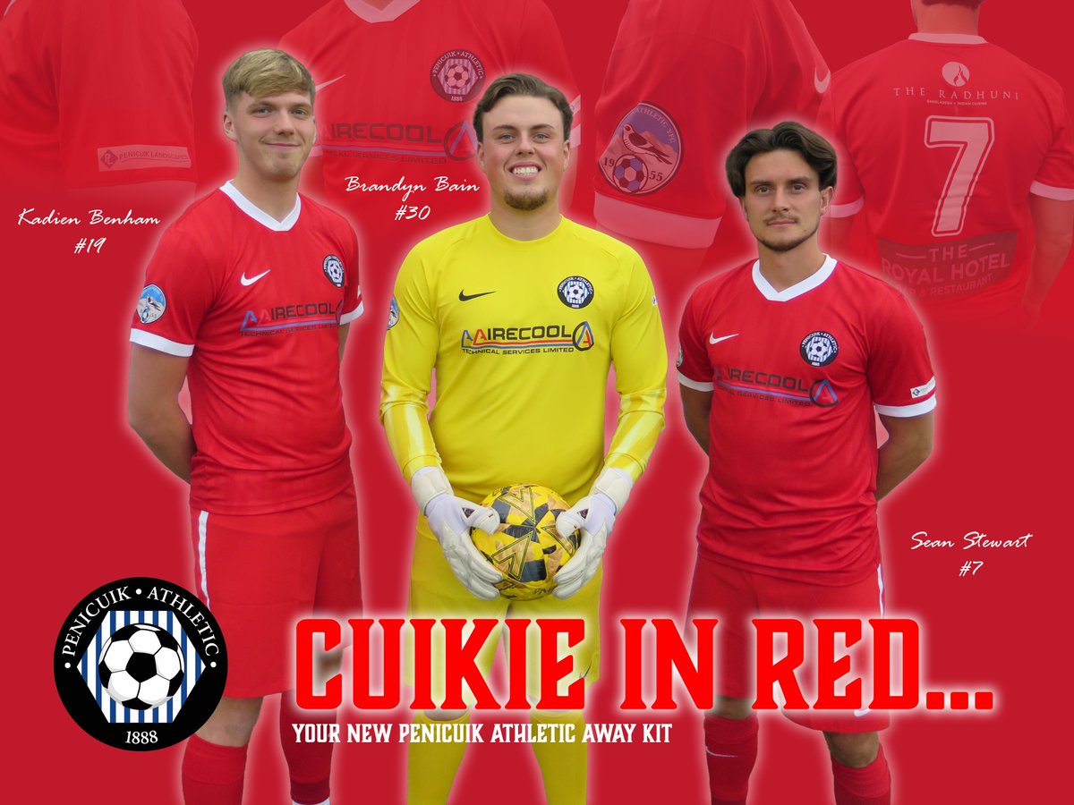 PenicuikAth's tweet photo. 🇦🇹 Red has never looked so beautiful…

Introducing your new Penicuik Athletic away kit, which the Cuikie will debut tomorrow! https://t.co/aAKjBl24hQ