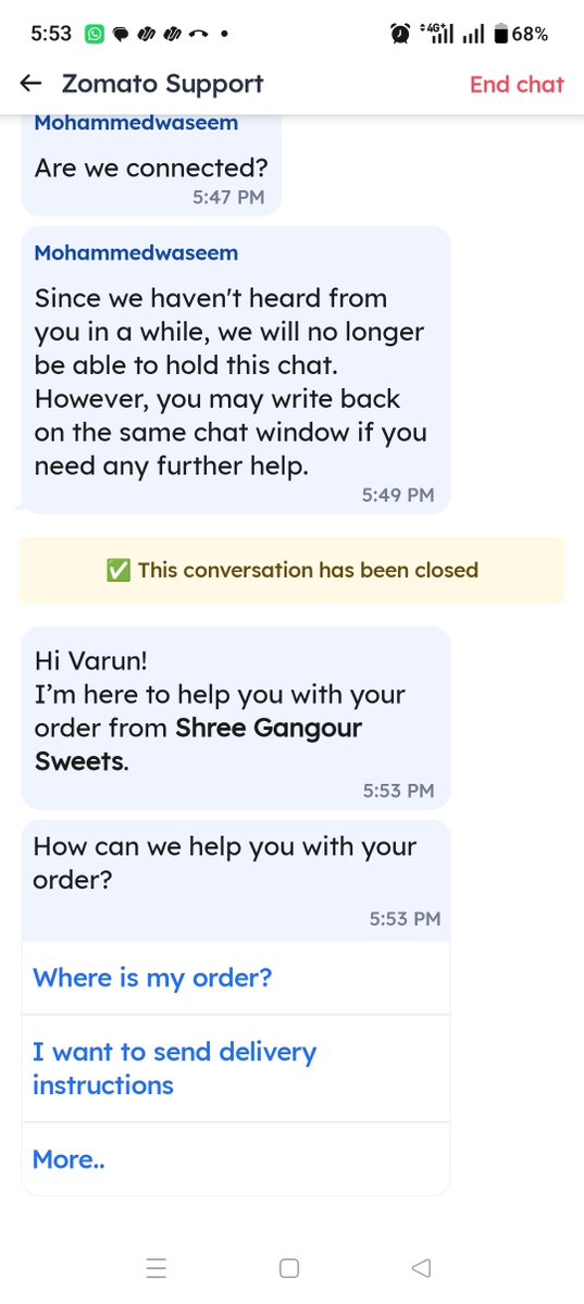 Rebellion_RT's tweet photo. @zomato
An order is placed for a guest with a delivery timeline of 30 mins. Even after 45mins, it shows delayed by "expected" 20 mins. Requested for cancellation after 45 mins even before order could be picked &amp; I'm kinda threatened with cancellation charges?? Like W-O-W! https://t.co/oHD2t8Sozl