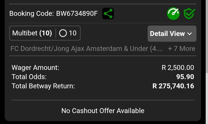 BetwayFree1's tweet photo. BW6734890F
Double chance &amp; under 4.5 goals full-time 🏆🍏 
95 Odds 🔌🔥🌿 https://t.co/YzPQrhzGxF