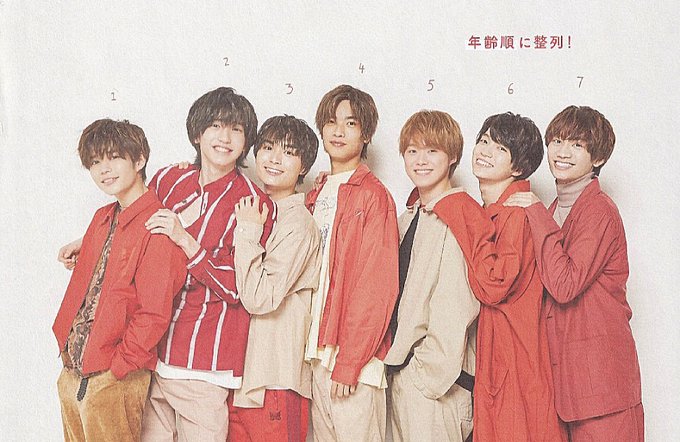 asukanamipo's tweet photo. なにわ男子さん２日間限定の年齢階段期間スタートしております。愛。

藤原丈一郎(30)
西畑大吾(29)
大橋和也(28)
高橋恭平(26)
大西流星(25)
道枝駿佑(24)
長尾謙杜(23) https://t.co/HAkxR52PNb