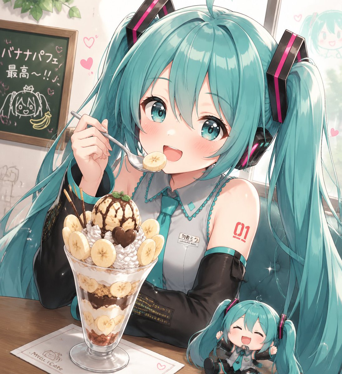eneagy7423's tweet photo. #AIイラスト #深夜の背徳 #初音ミク

もうじき日付変わっちゃうけど…🍌パフェ食べちゃおっ😋💕 https://t.co/OY0m1Qzv8B