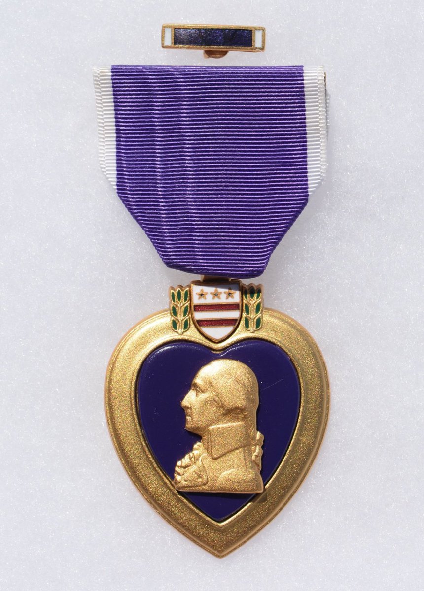 RepMikeCollins's tweet photo. On this day in history in 1782, George Washington created the Purple Heart during his time as the commander in chief of the Continental Army during the Revolutionary War. 

He awarded it to only three soldiers during the Revolutionary War. The purple badge allowed soldiers to pass guards without challenge and have their names recorded in the “Book of Merit.” The award was forgotten until it was reinstated on Washington’s 200th birthday in 1932. 

Today, the Purple Heart is awarded to soldiers who have been wounded, killed, or prisoners of war. It is the oldest American award for the armed forces.