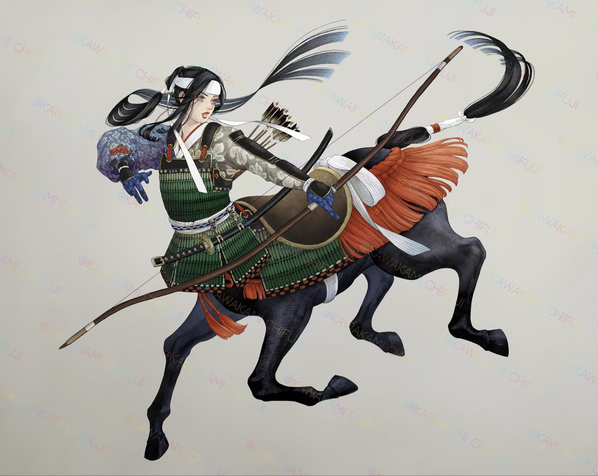 chifuji_k's tweet photo. ずっと描きたかった女武者。満足です。 https://t.co/Qh2Esxlx8C