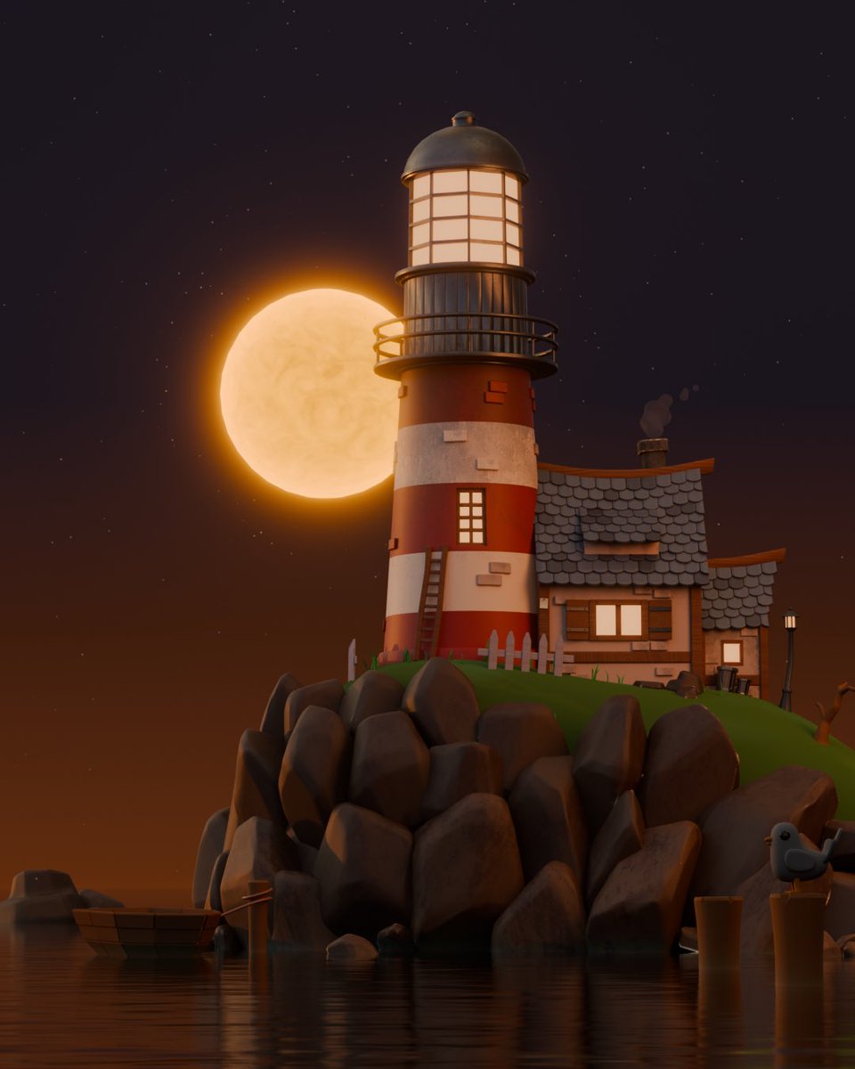 aidan_3d's tweet photo. Finished my lighthouse environment in Blender. It was a challenging one, but I’m happy with how it turned out https://t.co/UDAQnwqWl6