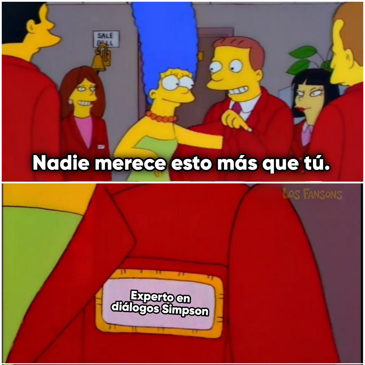 FansonsOficial's tweet photo. ¡Etiqueta a tu experto/a! (T9 E9 - En Disney+ T9 E10) #LosSimpson #LosSimpsons #Memes https://t.co/ZqynYdxDaB