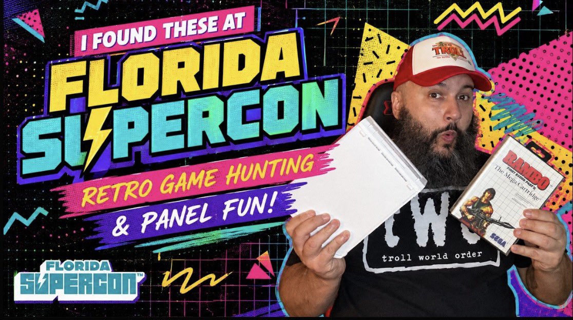 MrRetroTroll's tweet photo. @vidIQ I Found THESE Retro Games at Florida Supercon 2026! #FloridaSupercon #Retro https://t.co/581Q0Y3pyT