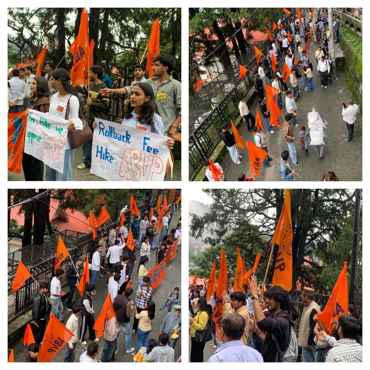 abvphp's tweet photo. छात्र हित सर्वोपरि — फीस वृद्धि वापस लो!
हिमाचल प्रदेश विश्वविद्यालय, शिमला सहित प्रदेश के विभिन्न विश्वविद्यालयों में हुई भारी फीस वृद्धि के विरोध में आज शिमला शहर में विशाल धरना-प्रदर्शन एवं छात्र आक्रोश रैली आयोजित की गई।
#ABVPHimachal #HPU #FeeHike #StudentPower https://t.co/BJmEEf8Zqx