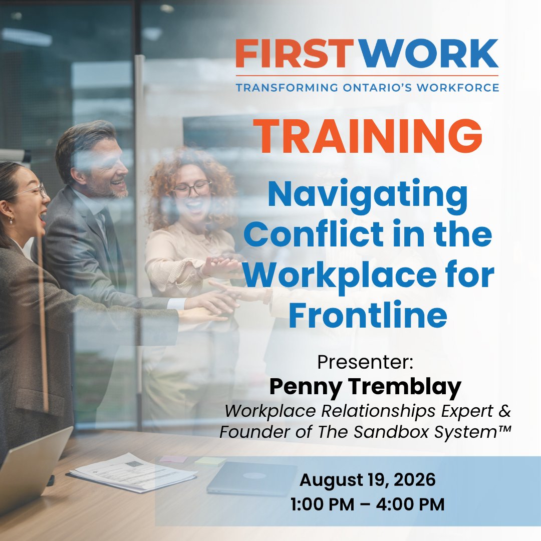 first_work's tweet photo. Frontline staff know that supporting clients often means navigating difficult conversations.

Strengthen your communication skills, navigate conflict with confidence, and foster psychological safety in the workplace in this virtual training.

Apply now: https://t.co/wZdzHhbsH0 https://t.co/wV9sZv6lxa