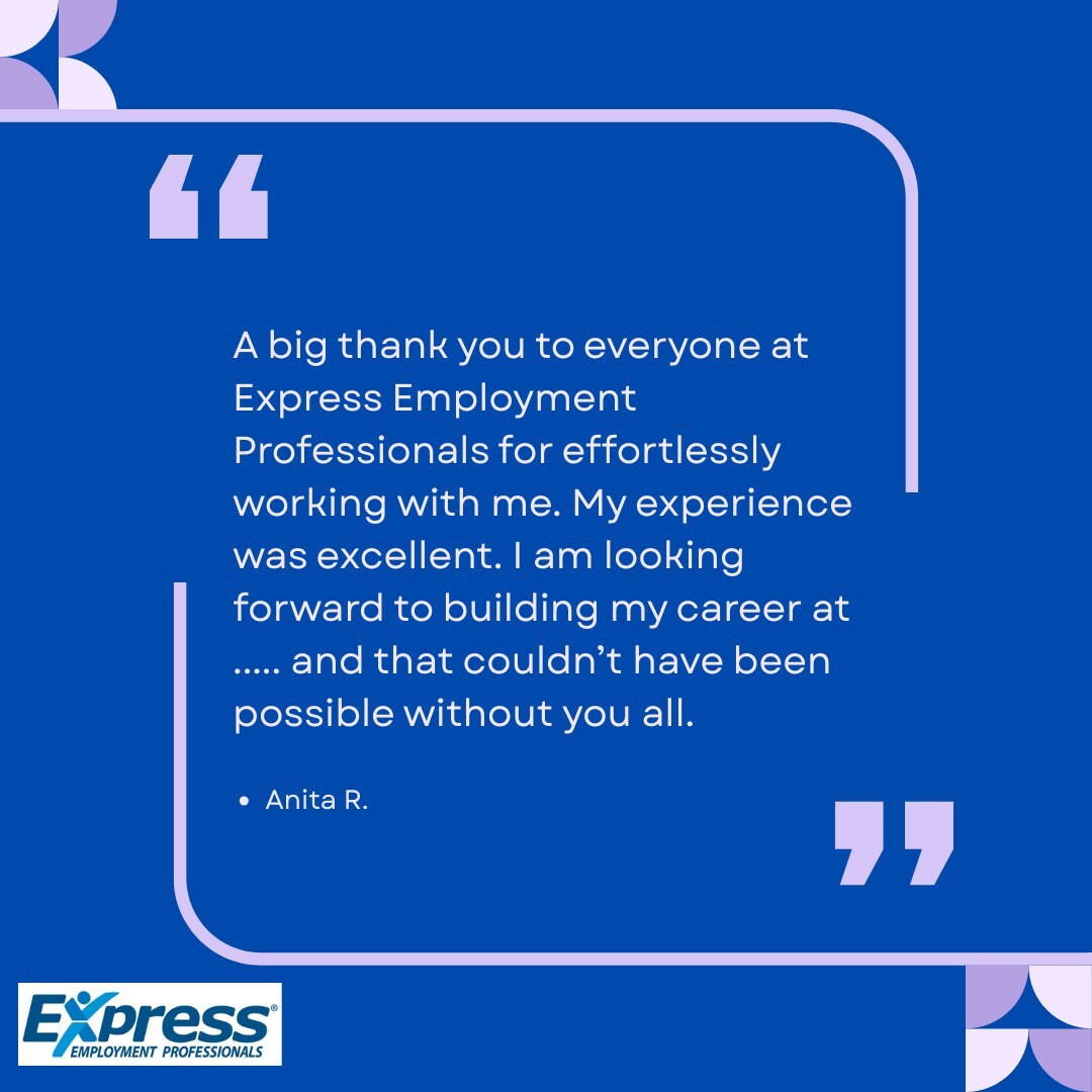 ExpressBalt's tweet photo. Thanks, Anita! Congrats on going permanent. Wishing you continued success in your new role! #CareerMilestone #TeamSuccess https://t.co/Gw8j7TjuDM