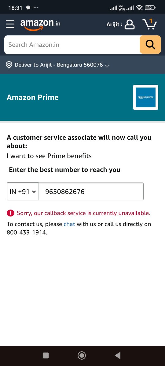 ACyhere's tweet photo. @AmazonHelp I am not getting any call from Amazon please arrange callback https://t.co/YbvOeQ207D