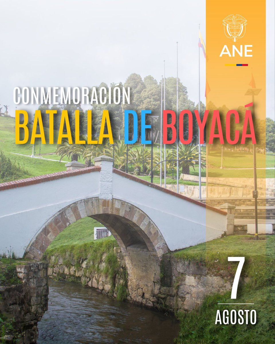 ANE_Colombia's tweet photo. La historia de Colombia también se construye con los avances que conectan al país.

En esta fecha conmemoramos la #BatalladeBoyacá, un hecho que marcó el camino hacia la independencia y que hoy nos invita a seguir construyendo un país más unido, a través de las comunicaciones. https://t.co/qjfnoucIAL