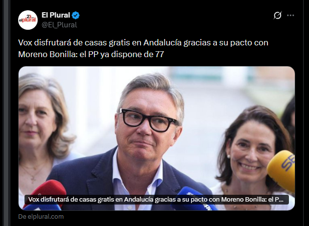 srgoniker's tweet photo. 7 millones para curas en los hospitales, 365 nuevos cargos (paguitas) en el gobierno andaluz, casas gratis y los que no 2mil euros aparte para alquiler además del sueldo.
Pero el problema, es mohamed, que viene de marruecos.
Estos si que merecen repatriación, pp y vox. https://t.co/uudW5fINlO