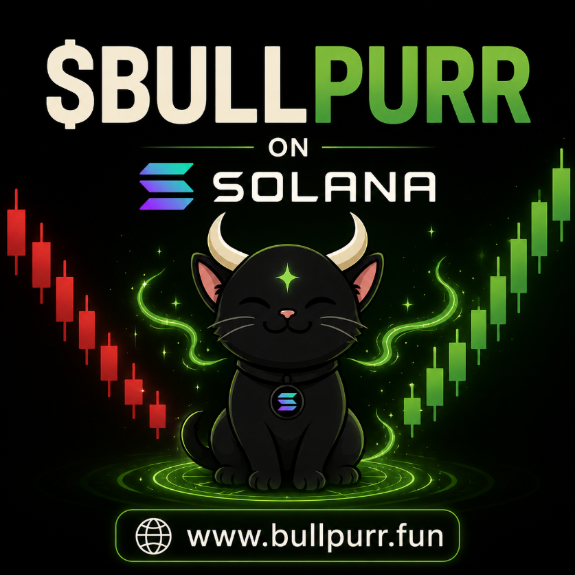 BULLPURR's tweet photo. $BULLPURR is launching on Solana.

The only way is up.

Follow 
 
Visit https://t.co/qkjplgv7d1 to claim 100,000 $BULLPURR in airdrops.

Retweet this post and drop your SOL address below. https://t.co/0Is1cVNAZ0
