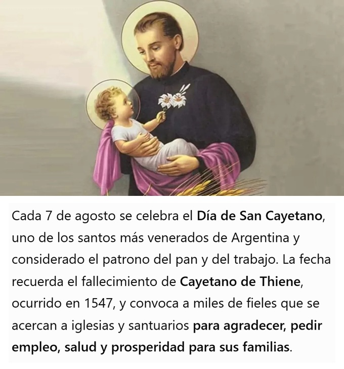 porquetendencia's tweet photo. "San Cayetano":
Porque hoy es el Día de San Cayetano https://t.co/HDxKQSg0M6