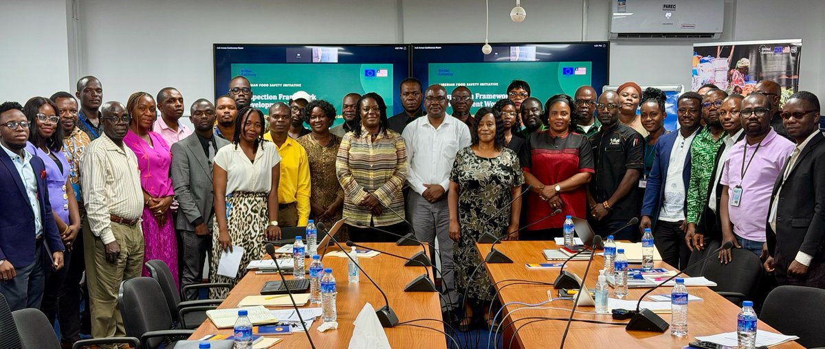 libfoodsafety's tweet photo. Yesterday, EU-LiFSI and the Food Authority of Liberia brought together public and private sector stakeholders to advance a Risk-Based Food Inspection Framework for Liberia, strengthening food safety and public health.
#FoodSafety #Liberia #RiskBasedInspection #SafeFoodForAll https://t.co/c76jjnOwMH