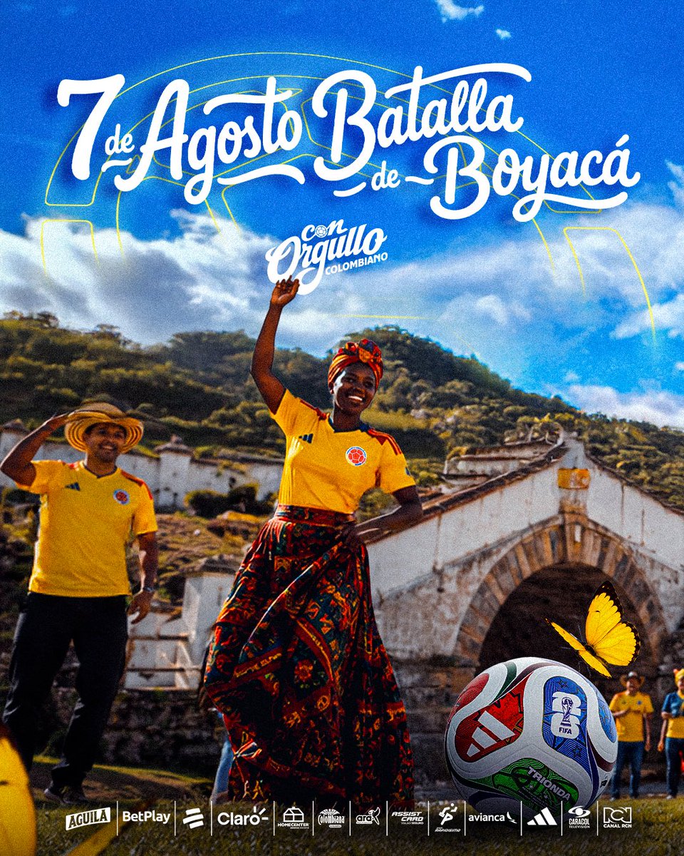 FCFSeleccionCol's tweet photo. 📸 ¡𝘏𝘰𝘺, 7 𝘥𝘦 𝘢𝘨𝘰𝘴𝘵𝘰, 𝘴𝘦𝘨𝘶𝘪𝘮𝘰𝘴 𝘤𝘦𝘭𝘦𝘣𝘳𝘢𝘯𝘥𝘰 𝘯𝘶𝘦𝘴𝘵𝘳𝘰 𝘖𝘙𝘎𝘜𝘓𝘓𝘖 𝘊𝘖𝘓𝘖𝘔𝘉𝘐𝘈𝘕𝘖! 💛💛💙❤️

🇨🇴🇨🇴🇨🇴🇨🇴🇨🇴🇨🇴

#ConOrgulloColombiano🇨🇴 https://t.co/ff5uBEpyXC
