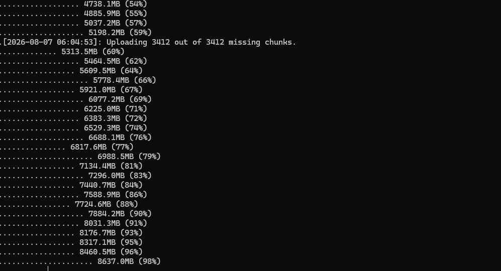 pozzanghera33's tweet photo. The most terrifying yet beautiful progress bar in the world... 98%! ๐
Heart rate: 180 BPM. Hands: shaking. Uploading the build to Steam. We are so close! ๐
#IndieDev #GameDev #DeadBeforeWork https://t.co/mNbIe5VqJK