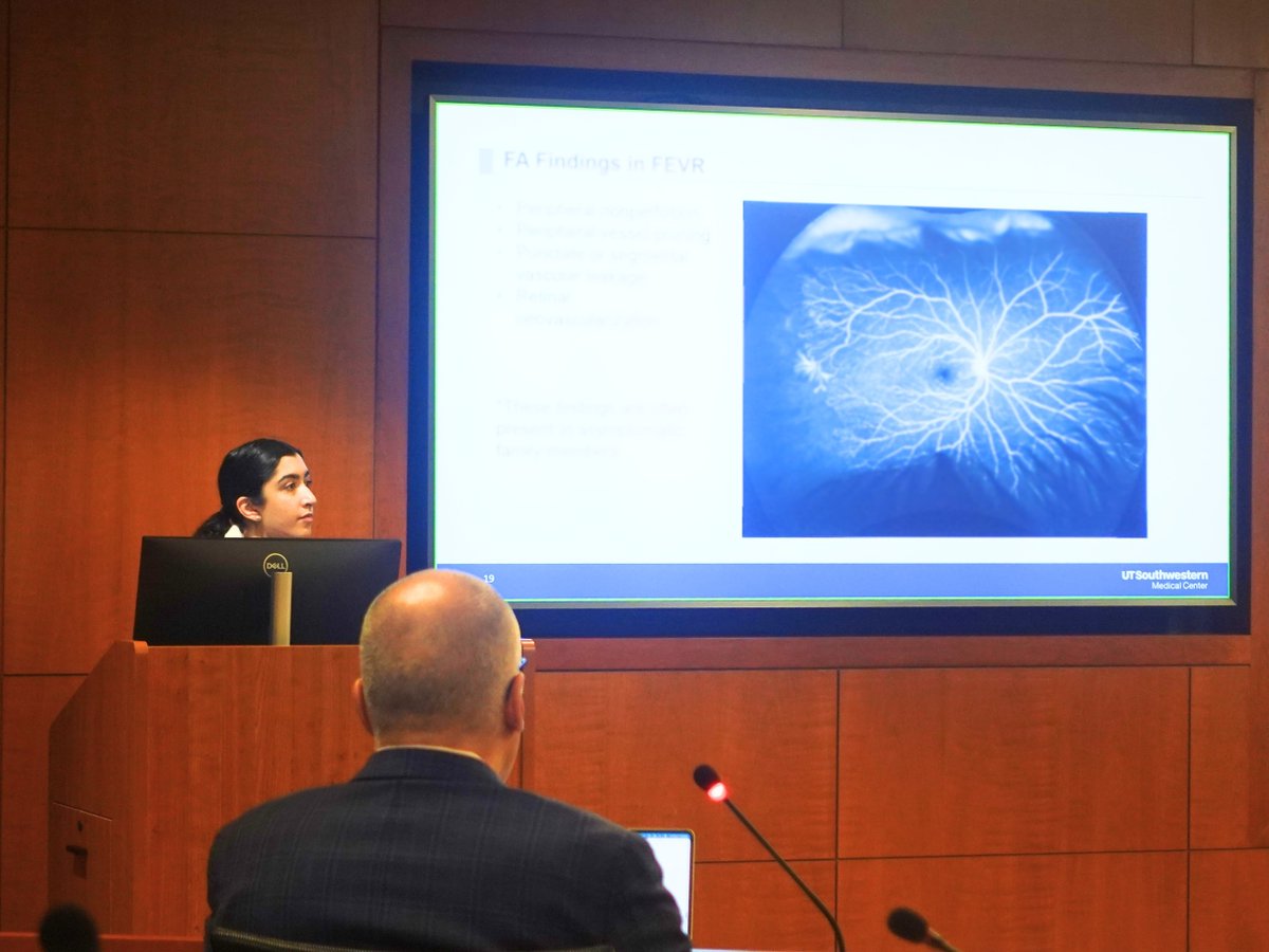utsweye's tweet photo. This morning during Grand Rounds we heard insightful resident case presentations from Dr. Ahmed Alshaikhsalama and Dr. Jeel Mehta.
Thank you to our residents, fellows, & faculty for their continued commitment to excellence in ophthalmology.
#Myopia #Retina #UTSW https://t.co/KacHuOfdSb