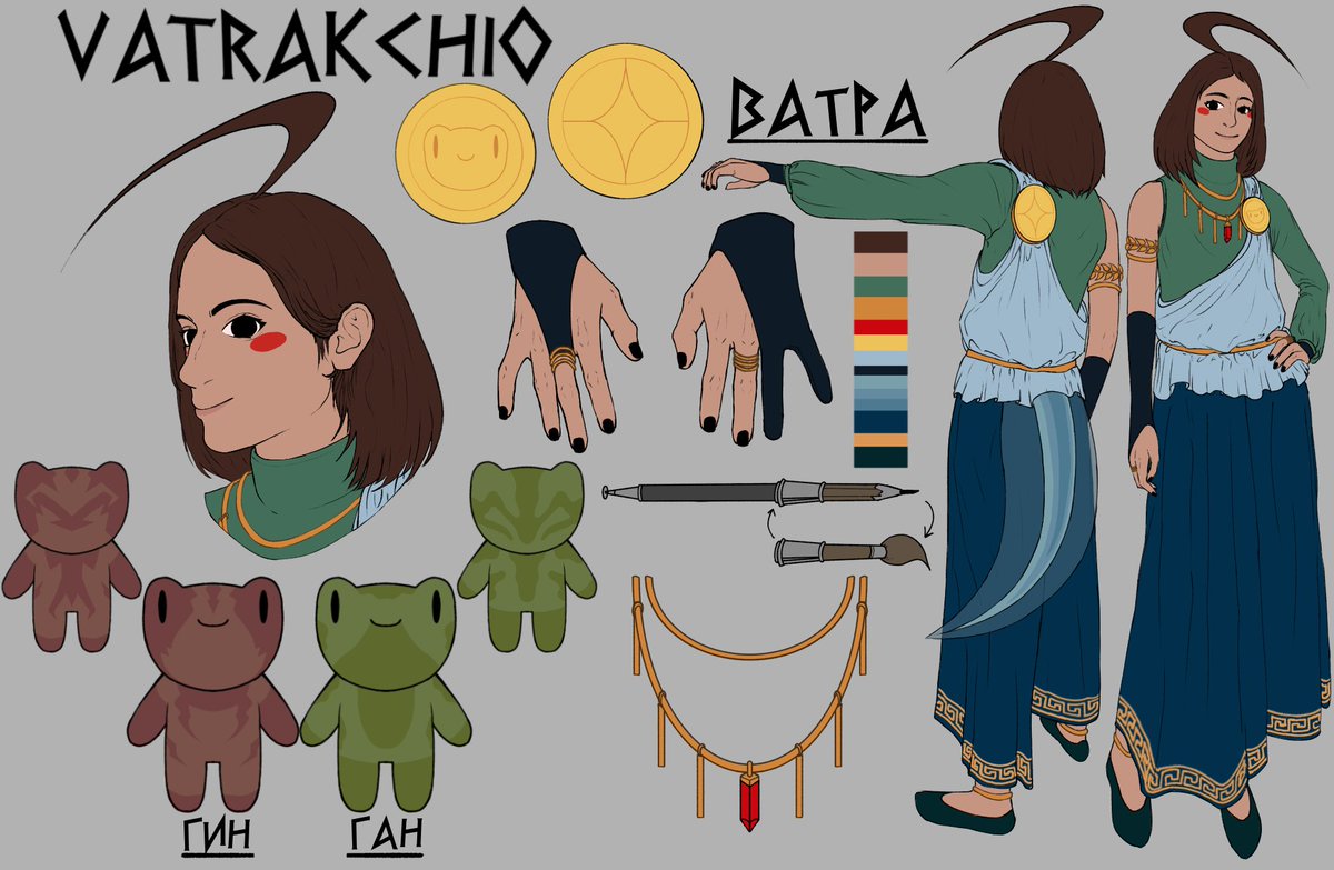 KAERU_frogit's tweet photo. A new version of my mascot, Vatra! And her companions, Gin and Gan

#art #reference #mascot #characterdesignㅤ https://t.co/IgCH2cBpBe
