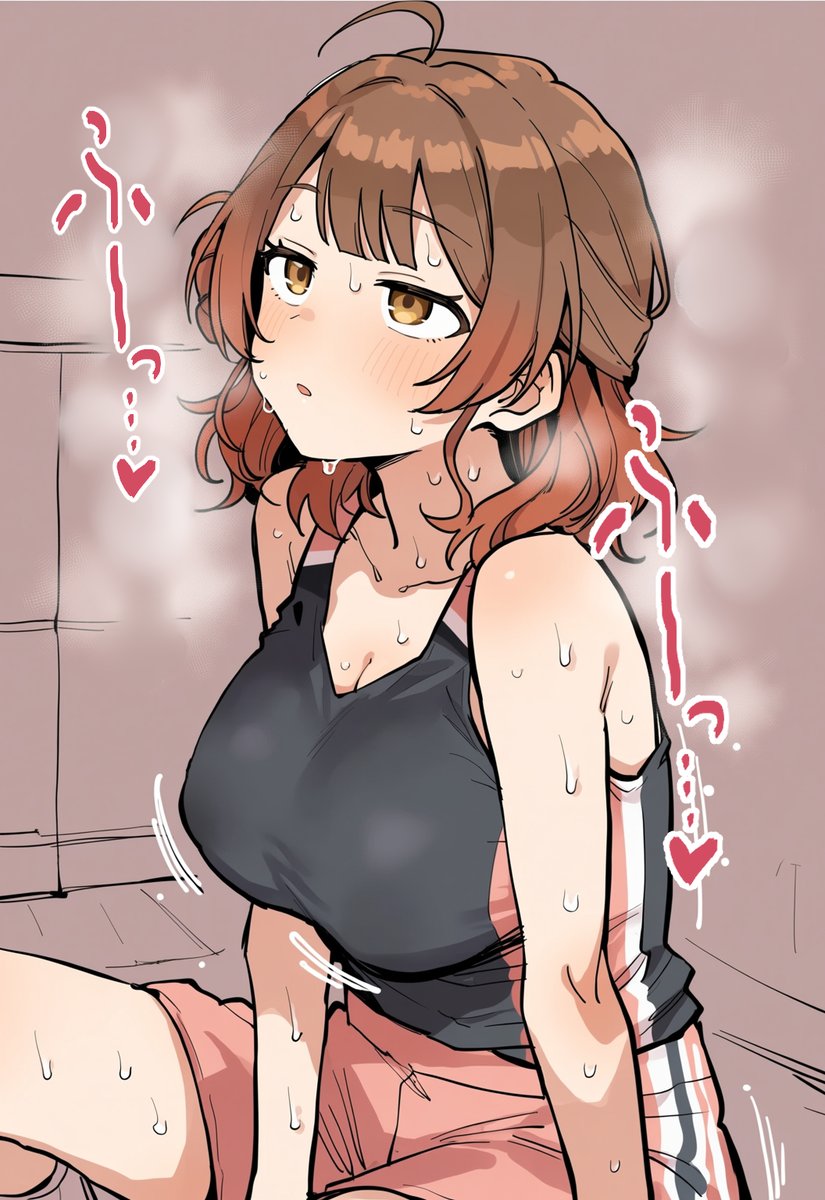 OdeAlam49658's tweet photo. 学マス 花海佑芽 夏の室内トレーニング https://t.co/lRUoMm2gbH