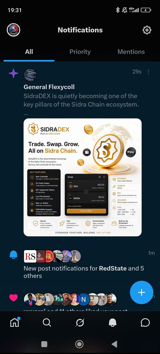 daku_ahmed's tweet photo. @maljefairi @sidrachain @web3 @ewave_market @SidraGemWorlds get ready GCC knocking the door 2026 ring # 
swap 
connect 
on chain trading 
wsda 
evm wallet web3 wallet 
keep building Sidra https://t.co/Dqwv0ilHS4