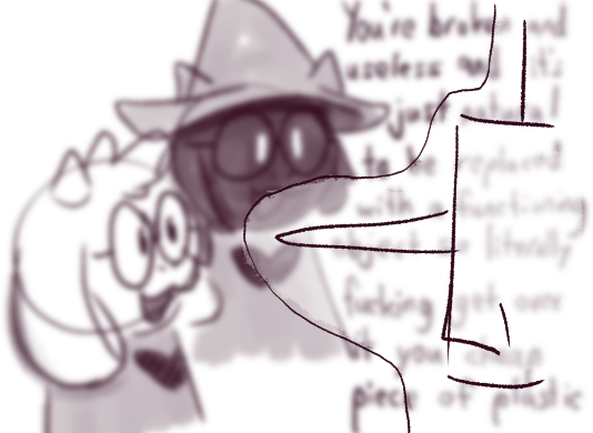 Kibobblemate's tweet photo. my tenna figure broke frame one and fangamer is sending me a new tennaling so i sealed my original back in the box and my friend and i thought about the ralsei plushies giving him that chapter 3 "pep talk" #deltarune https://t.co/W2AGa6209G