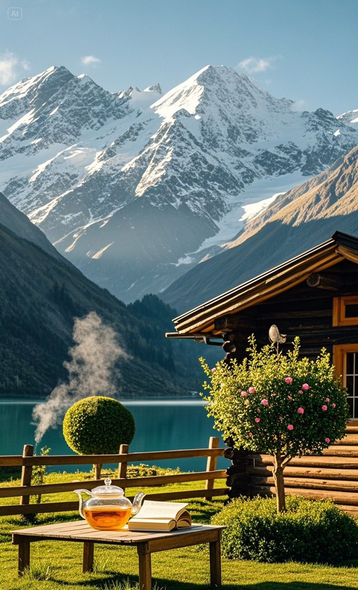 Patrick04981969's tweet photo. Woke up to the sunrise painting the mountain peaks pink, sipped warm coffee by the cabin porch—this quiet weekend escape hit so different! https://t.co/A5p4O4oUjY