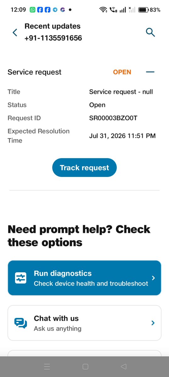 rakesh06276's tweet photo. @JioCare Even passing almost a month  the ticket raised for extension of validity of my ftth connection is still open. Screenshot attached herewith. Kindly do needful. https://t.co/LPldL7zuRA