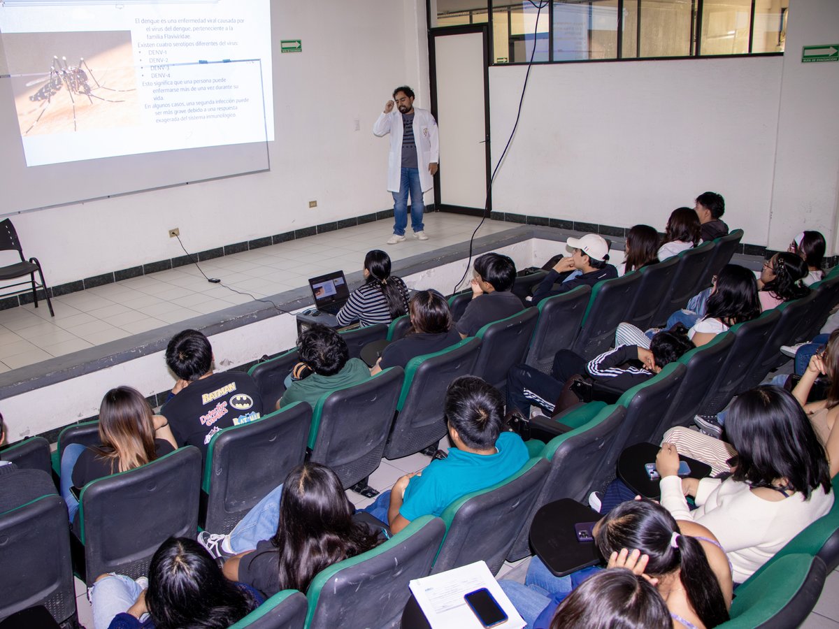 TehuacanUTT's tweet photo. Se llevó a cabo la plática conmemorativa por el "Día Internacional Contra el Dengue y Paludismo". 🦟

La actividad fue organizada por el departamento de Servicios Médicos estuvo dirigida a nuestras y nuestros estudiantes del Programa Educativo de Procesos Alimentarios. 👨‍⚕️ https://t.co/DJnbVYhyiI